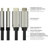 Python Series Kabelis PYTHON DisplayPort 1.4 na HDMI 2.0 kabelis nylon. juoda 1m