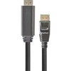 Python Series Kabelis PYTHON DisplayPort 1.4 na HDMI 2.0 kabelis nylon. juoda 1m