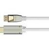 Kabelis PYTHON Python DisplayPort 1.4 ir HDMI 2.0, nailono baltas, 1m