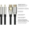 Python Series Kabelis PYTHON DisplayPort 1.4 Kabelis nylonowy splot juoda 5m
