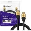 Qoltec 50356 HDMI v2.1 kabelis Itin didelės spartos 8K | 60 Hz | 28AWG | AUKSAS | 3 m