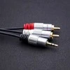 QOLTEC 52339 Cable 2xRCA Mini Jack 3.5mm male 1m Juodas