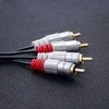 QOLTEC 52335 Cable 2xRCA male 2xRCA male 0.5m Juodas