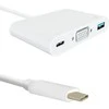 QOLTEC 50426 Qoltec Adapteris USB 3.1 typC Vyriškas / VGA F + USB 3.0 + USB 3.1 typC