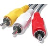 RCA kabelis (Cinch) x3 - RCA (Cinch) x3 2m juodas