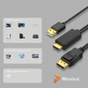 Kabelis Reagle DisplayPort - HDMI + USB-A 1,8 m juodas
