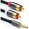 Kabelis Reagle Jack 3,5 mm - RCA (Cinch) x2 1,5 m juodas (RAJR150S)