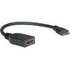 Secomp ROLINE HDMI didelės spartos kabelis su Ethernet, HDMI A tipo F - HDMI C tipo M 0,15 m, 0,15 m, HDMI A tipo (standartinis), HDMI C tipo (mini), 1920 x 1080 pikselių, juodas