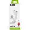 SBS TECABLETISSUETCCG USB-C – USB-C 1.5m 60W pintas kabelis – pilkos spalvos