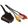 Video Kabelis SCART M - 3x CINCH M, 5m, juoda, EOL