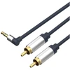 Kabelis Shiverpeaks Kabelis klinkowy 3,5mm flex. kątowy na 2 Cinch 5m