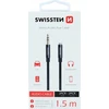 Swissten Textile garso kabelis 3,5 mm (vyras) / 3,5 mm (moteris) / 1,5 m