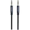 Garso kabelis 3,5 mm 1,5 m Swissten tekstilė - juoda