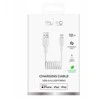 Puro 12W USB-A – Lightning Spiral kabelis 1m – baltos spalvos