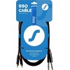SOUND STATION QUALITY (SSQ) Garso stoties kokybė (ssq) SSQ RCAJM5 - Kabelis 2x RCA - 2x Jack Mono 6,3 mm 3 m Juodas