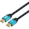 TB DisplayPort 2.1 laidas su mėlynu pynimu