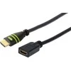TECHLY 106824 Techly Monitorius ilgintuvas HDMI-HDMI M/F 0,2m Ethernet 4K 60Hz juodas