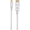 Kabelis Techly TECHLY Mini-DisplayPort M į DisplayPort M kabelis 4K 60Hz baltas 1m