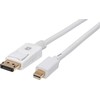 Kabelis Techly TECHLY Mini-DisplayPort M į DisplayPort M kabelis 4K 60Hz baltas 1m