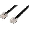 Telefono kabelis, 4 gyslų, RJ11 M-15m, juodas, be pavadinimo, ekonomiškas, skirtas ADSL modemui