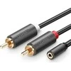 UGREEN AV102 kabelis 2x RCA (Cinch) AUX 3.5mm 0.25m