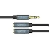 UNITEK Y-C956ABK Unitek Cable miniJack 3,5mm (M) - 2x 3,5mm (F) Y-C956ABK