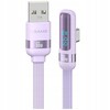 Kabelis USAMS US-SJ651 USB-A/USB-C violetinės spalvos
