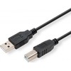 Lama Plus USB kabelis (2.0), USB A M - USB B (M), 5m, juoda