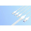 USB 2.0 A iki 3-in-1 6A laidas Vention CTRWG 1.5M (baltas)