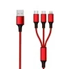 USB kabelis 2GO USB-A - USB-C + microUSB + Žaibas 1,5 m Raudona (797150)