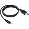 USB kabelis 2GO USB-A - USB-C 1 m Juodas (795731)