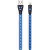 2GO USB kabelis USB Ladekabel sw mit blauer LED-Beleuchtung 100cm šviesa.