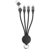2GO Ladekabel All in One juodas USB / C tipo kabelis 15 cm
