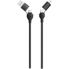 2GO USB / C tipo įkrovimo kabelis, 4 viename, USB A, šviesus, 120 cm ilgio
