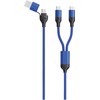 USB kabelis 2GO USB-A + USB-C - 2x USB-C 1.2 m mėlyna (797366)