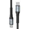 3Mk apsaugos priedai - 3mk Hyper Cable N-SERIES C-C 1m PD 3.0 QC 3.0 48V/5A 240W Juodas