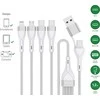 Kabelis USB-C/USB-A 4smarts 4w1 1.2m balta