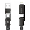 Blitzwolf BW-HDC7 4-in-1 USB+C+Lightning kabelis 240W 1.2m juodos spalvos