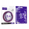 USB A tipo į Lightning tipo maitinimas Hoco 2,4A 1 m X116 violetinis gradientas