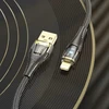 Cable USB A į Lightning Hoco 2,4A 1,2 m U121 juodas skaidrus