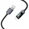 USB A laidas į „Lightning“ Hoco 2,4A su ekranu 1 m X112 juodas