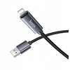 USB A laidas į „Lightning“ Hoco 2,4A su ekranu 1 m X112 juodas