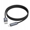 USB A laidas į „Lightning“ Hoco 2,4A su ekranu 1 m X112 juodas
