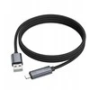 USB A laidas į „Lightning“ Hoco 2,4A su ekranu 1 m X112 juodas