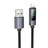 USB A laidas į „Lightning“ Hoco 2,4A su ekranu 1 m X112 juodas