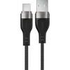 Acefast C11-04 USB-A – USB-C 3A kabelis 1.2m Magnetic Braid – juodos spalvos