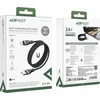 Acefast C11-04 USB-A – USB-C 3A kabelis 1.2m Magnetic Braid – juodos spalvos