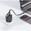 Acefast C13-05 USB-C – USB-A / USB-C kabelis 480Mb/s 3A 0.2m – Juodos spalvos