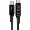 USB-C į USB-C laidas Acefast C7-03 1.2 m, su ekranu (juodas)