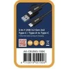 AKASA kabelis 2-In-1 USB 3.2 Gen 2x2 Type-C / Type-A ir Type-C, 20G, 1m
